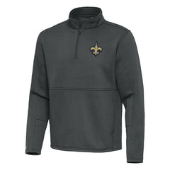 New Orleans Saints  Antigua Twist Quarter-Zip Pullover Jacket