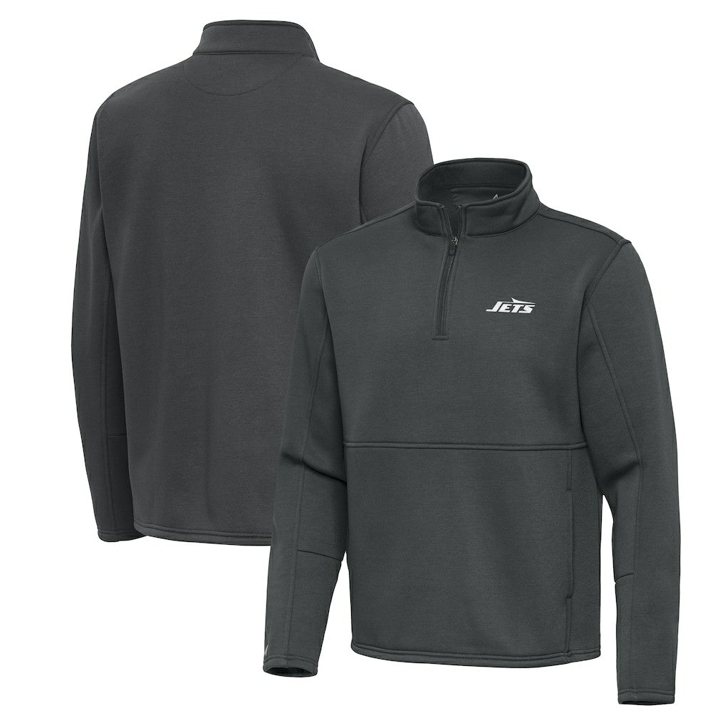 New York Jets  Antigua Twist Quarter-Zip Pullover Jacket