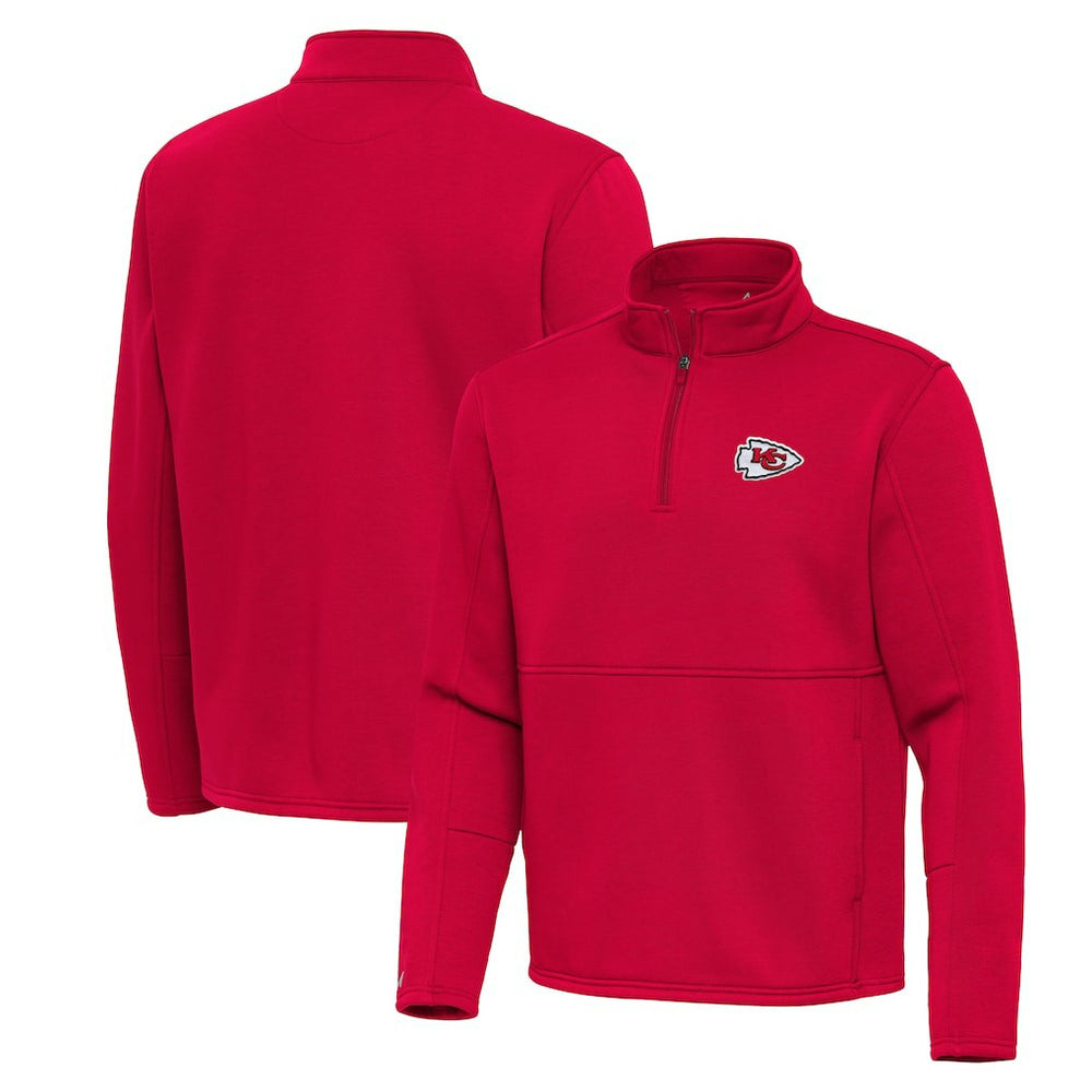 Kansas City Chiefs  Antigua Twist Quarter-Zip Pullover Jacket