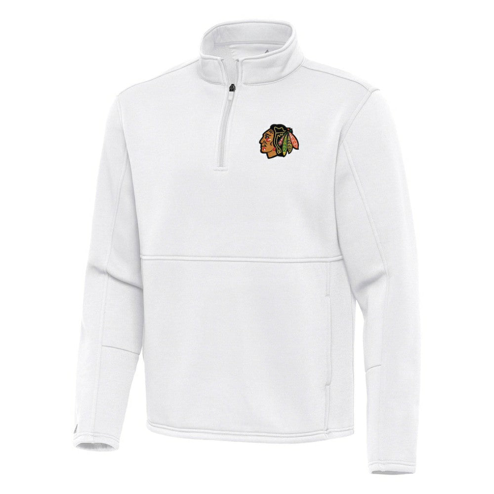 Chicago Blackhawks Antigua Twist Quarter-Zip Pullover Jacket Outlet