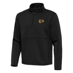 Chicago Blackhawks Antigua Twist Quarter-Zip Pullover Jacket On Sale