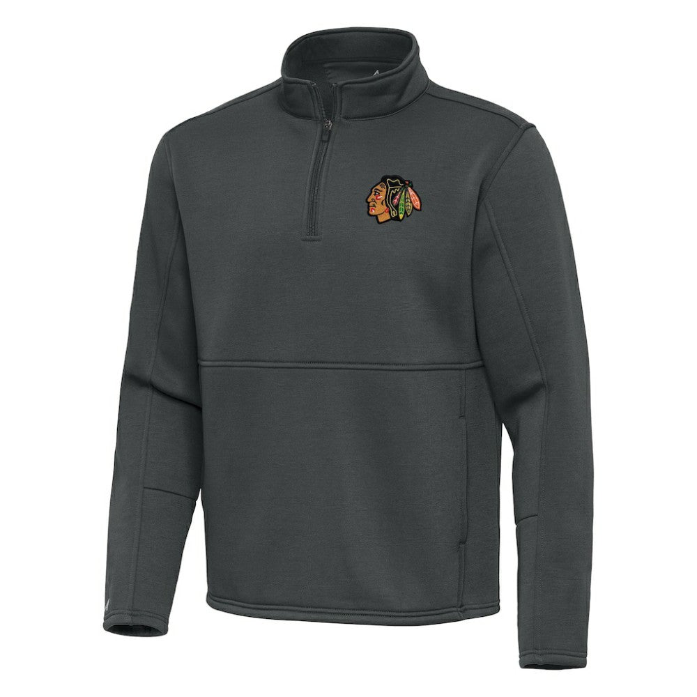 Chicago Blackhawks Antigua Twist Quarter-Zip Pullover Jacket For Sale