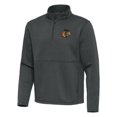 Chicago Blackhawks Antigua Twist Quarter-Zip Pullover Jacket For Sale