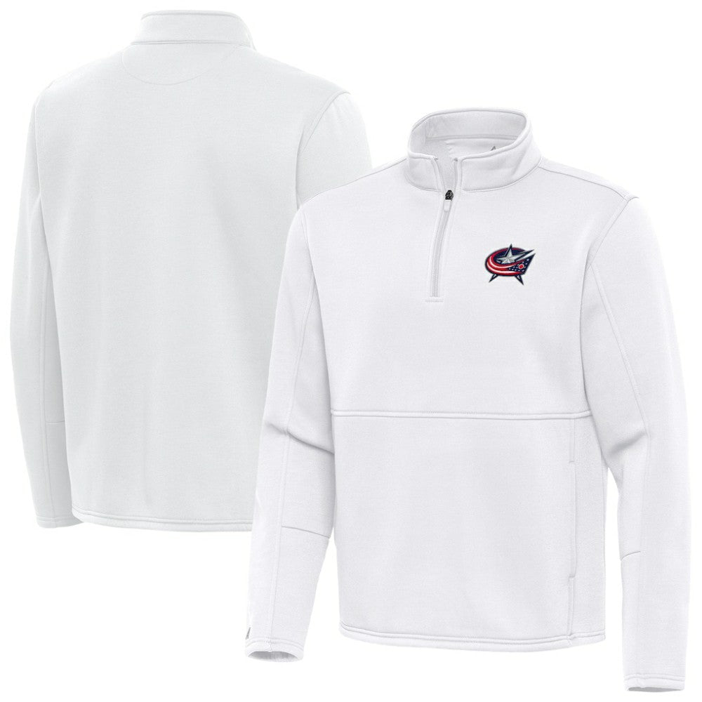 Columbus Blue Jackets Antigua Twist Quarter-Zip Pullover Jacket On Sale