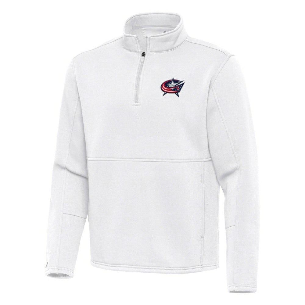 Columbus Blue Jackets Antigua Twist Quarter-Zip Pullover Jacket On Sale
