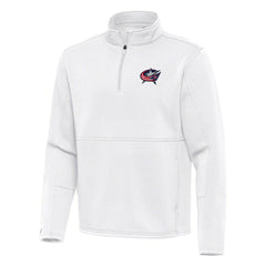 Columbus Blue Jackets Antigua Twist Quarter-Zip Pullover Jacket On Sale
