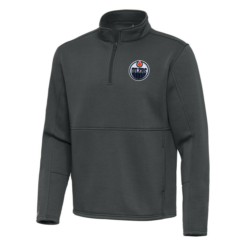 Edmonton Oilers Antigua Twist Quarter-Zip Pullover Jacket Discount
