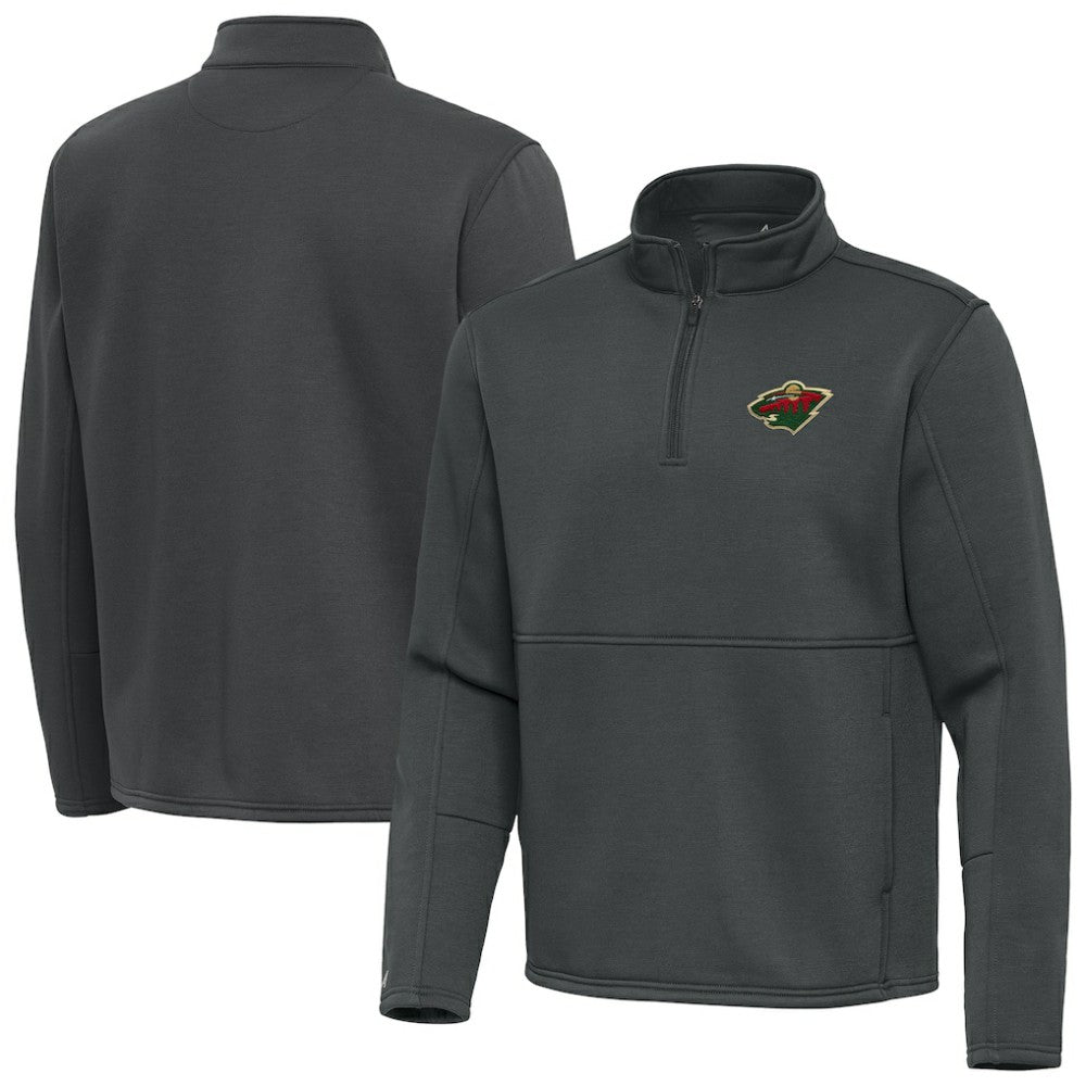Minnesota Wild Antigua Twist Quarter-Zip Pullover Jacket Outlet