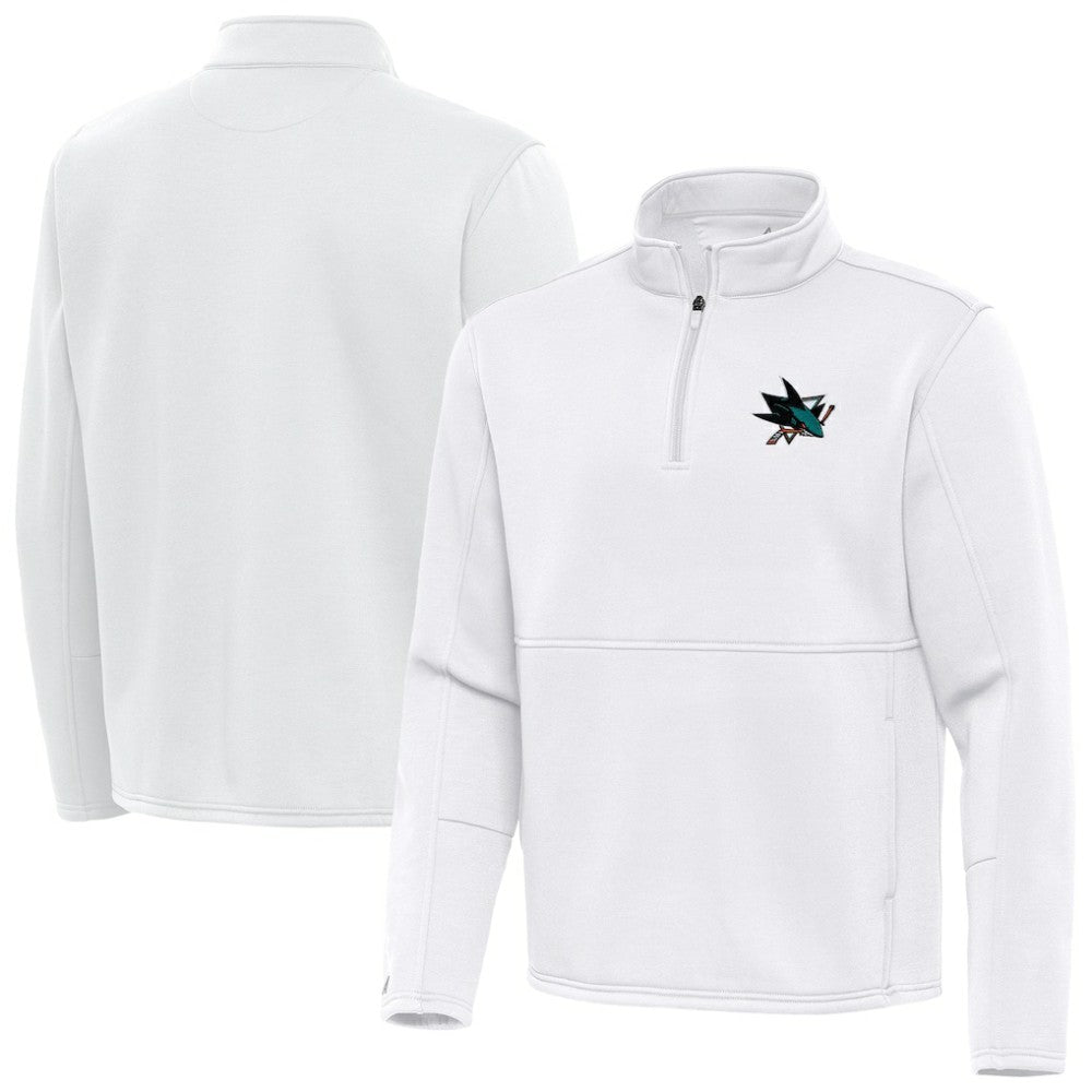 San Jose Sharks Antigua Twist Quarter-Zip Pullover Jacket For Sale