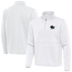 San Jose Sharks Antigua Twist Quarter-Zip Pullover Jacket For Sale