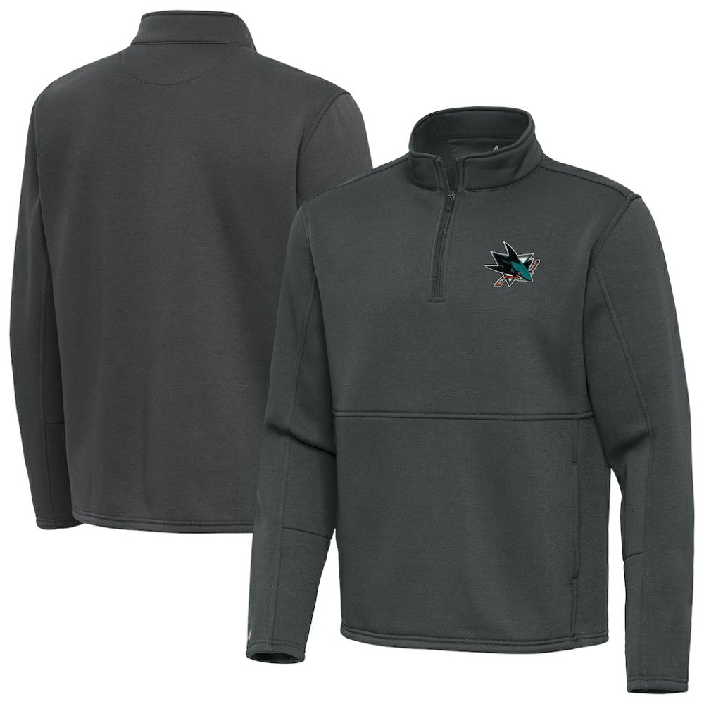 San Jose Sharks Antigua Twist Quarter-Zip Pullover Jacket Discount