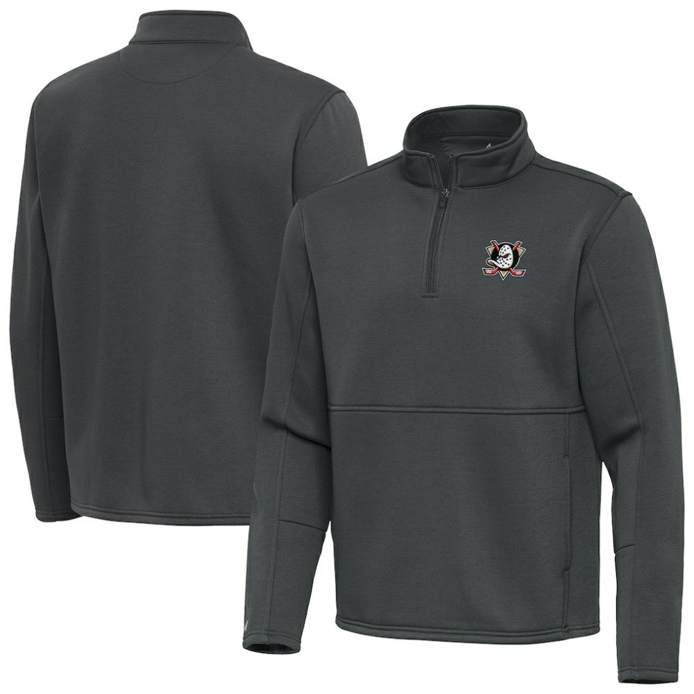 Anaheim Ducks Antigua Twist Quarter-Zip Pullover Jacket For Sale