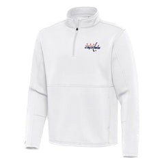 Washington Capitals Antigua Twist Quarter-Zip Pullover Jacket Discount