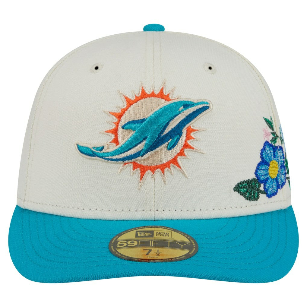Miami Dolphins New Era Tonal Floral 59FIFTY Fitted Hat