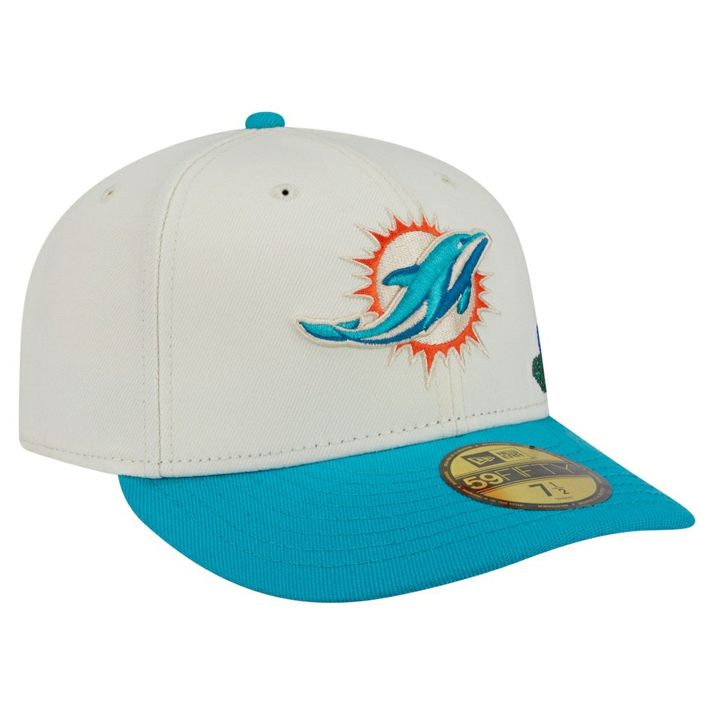 Miami Dolphins New Era Tonal Floral 59FIFTY Fitted Hat