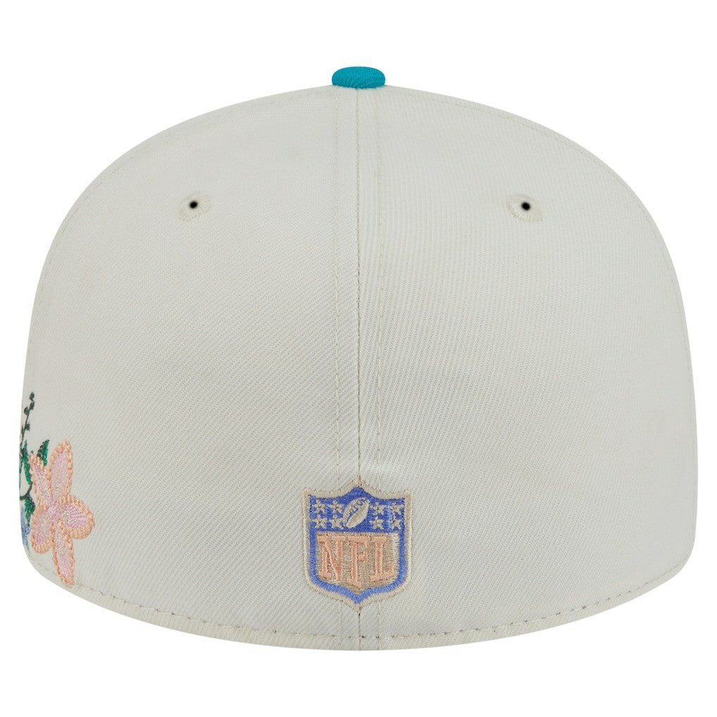 Miami Dolphins New Era Tonal Floral 59FIFTY Fitted Hat