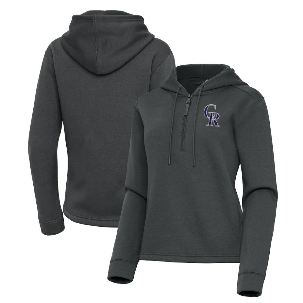 Colorado Rockies Antigua Women's Contemporary Quarter-Zip Hoodie | MLB Online