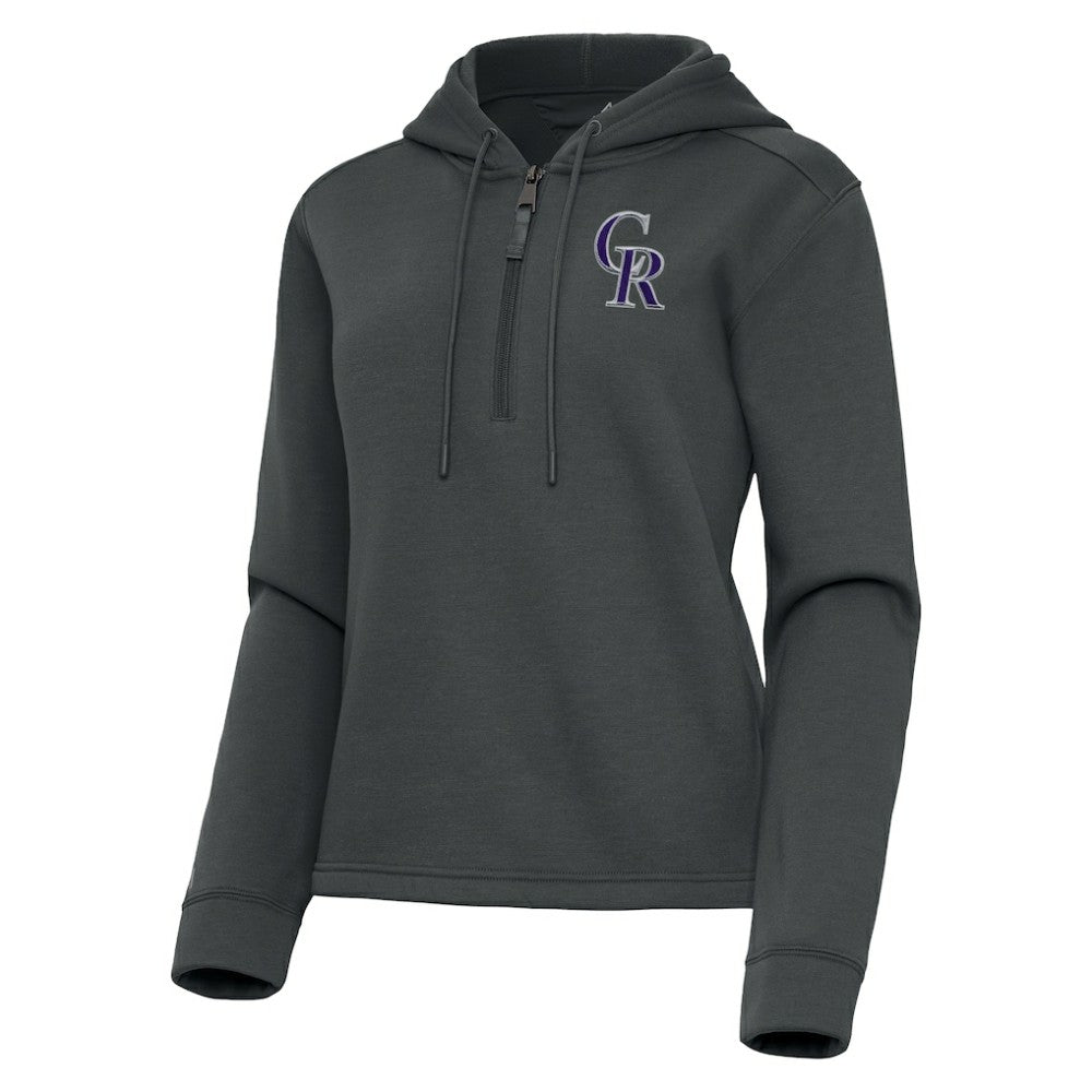 Colorado Rockies Antigua Women's Contemporary Quarter-Zip Hoodie | MLB Online
