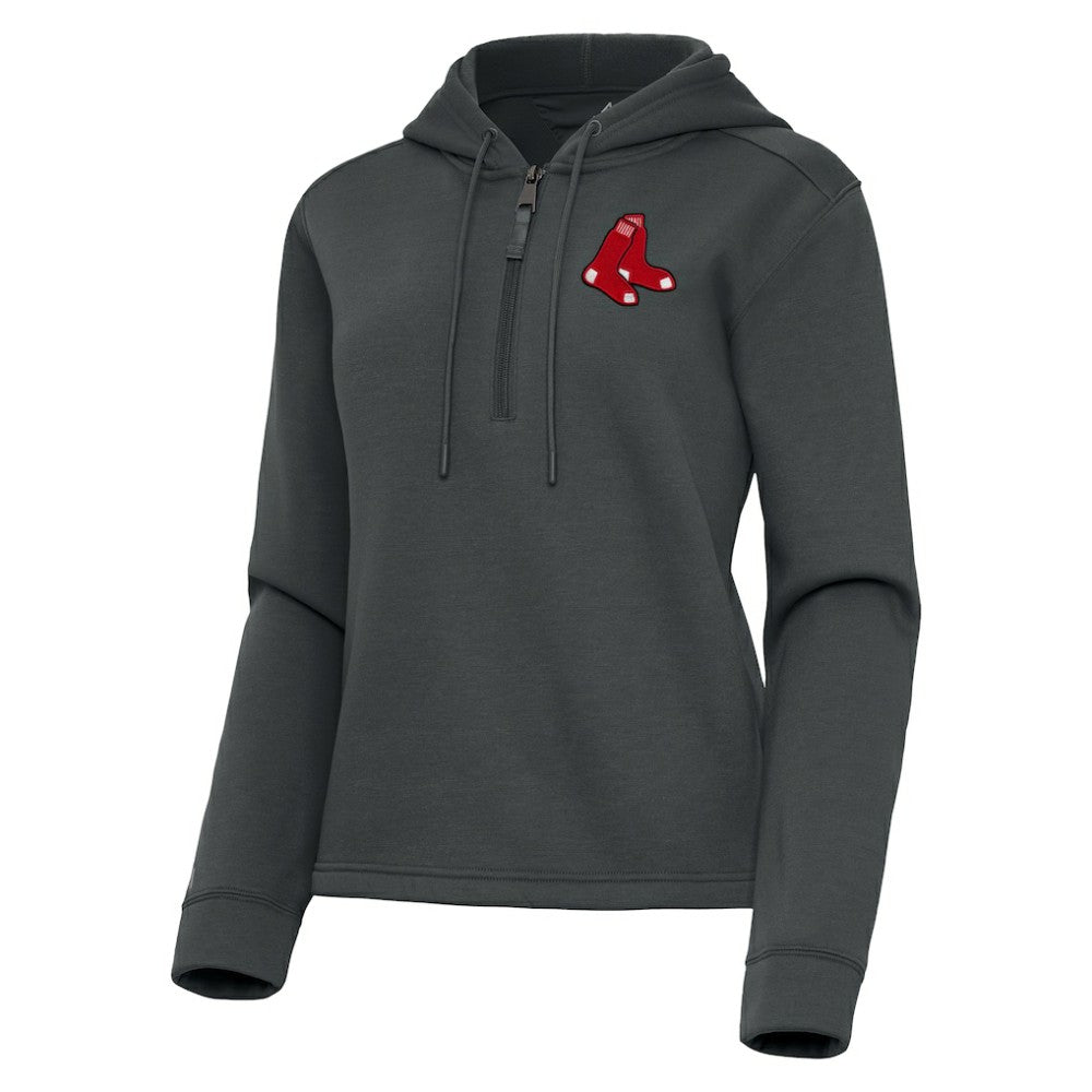 Boston Red Sox Antigua Women's Contemporary Quarter-Zip Hoodie | MLB Sale