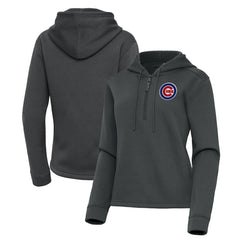Chicago Cubs Antigua Women's Contemporary Quarter-Zip Hoodie | MLB Outlet