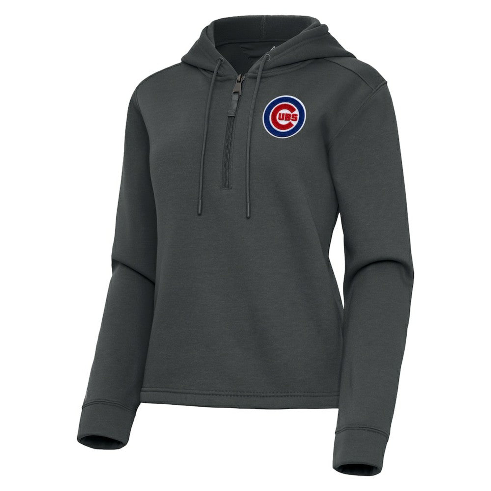 Chicago Cubs Antigua Women's Contemporary Quarter-Zip Hoodie | MLB Outlet