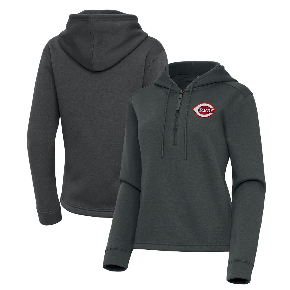 Cincinnati Reds Antigua Women's Contemporary Quarter-Zip Hoodie | MLB Outlet