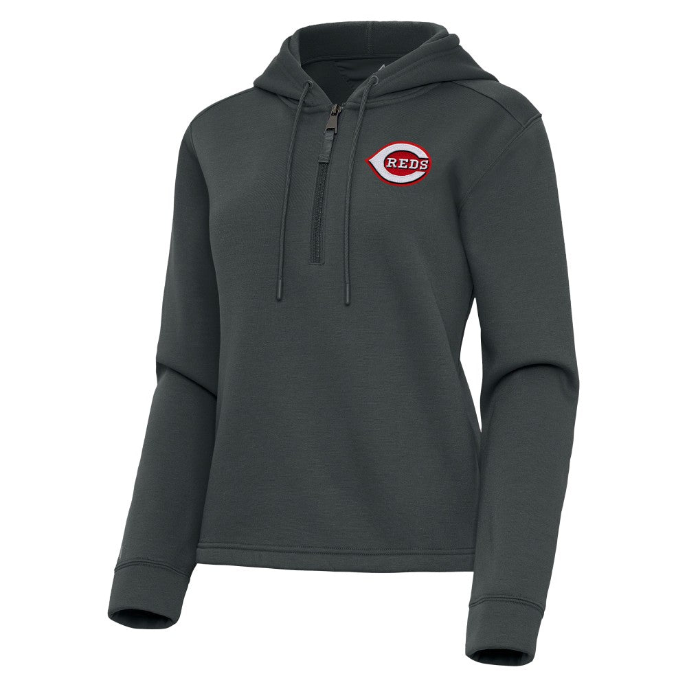 Cincinnati Reds Antigua Women's Contemporary Quarter-Zip Hoodie | MLB Outlet