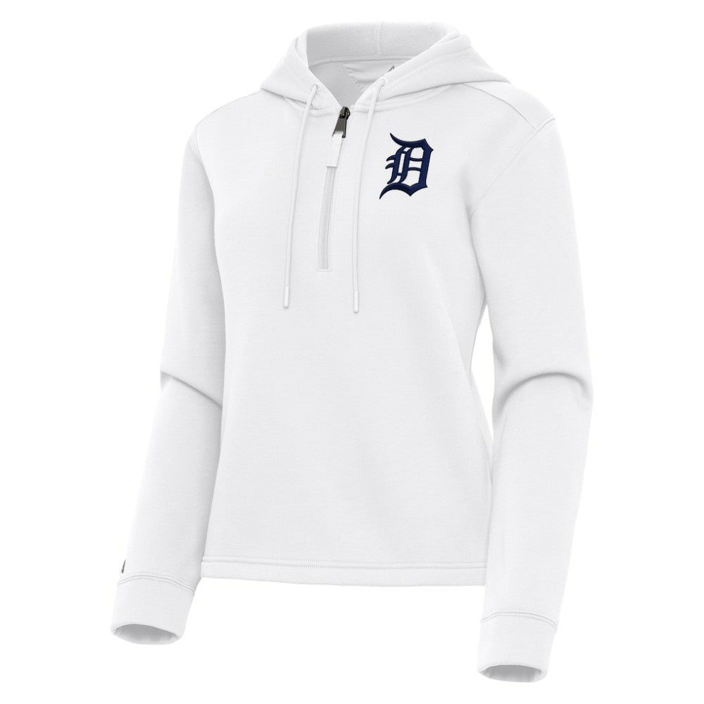 Detroit Tigers Antigua Women's Contemporary Quarter-Zip Hoodie | MLB On Sale