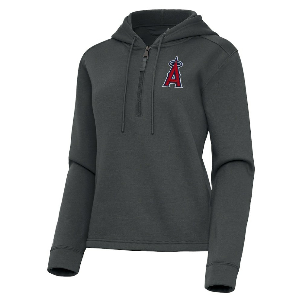 Los Angeles Angels Antigua Women's Contemporary Quarter-Zip Hoodie | MLB Sale