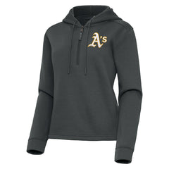 Athletics Antigua Women's Contemporary Quarter-Zip Hoodie | MLB US