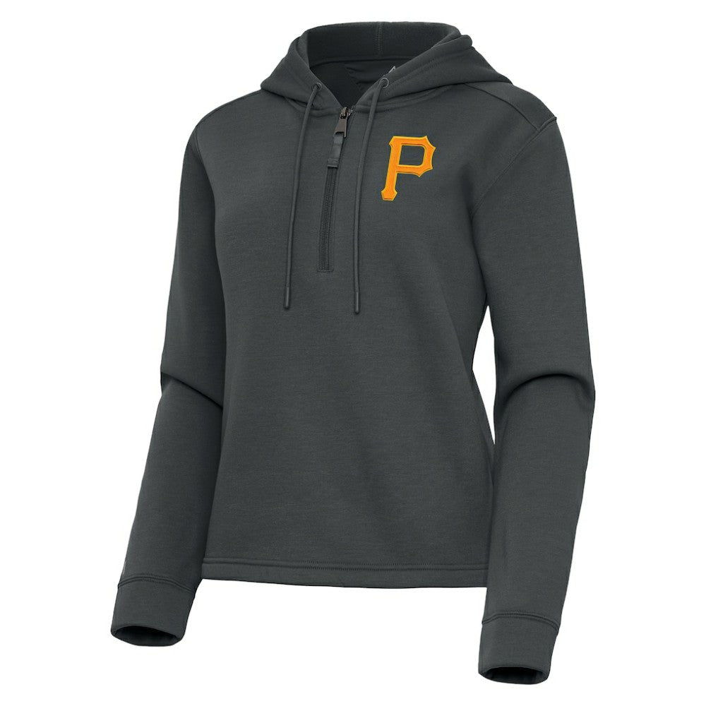 Pittsburgh Pirates Antigua Women's Contemporary Quarter-Zip Hoodie | MLB New