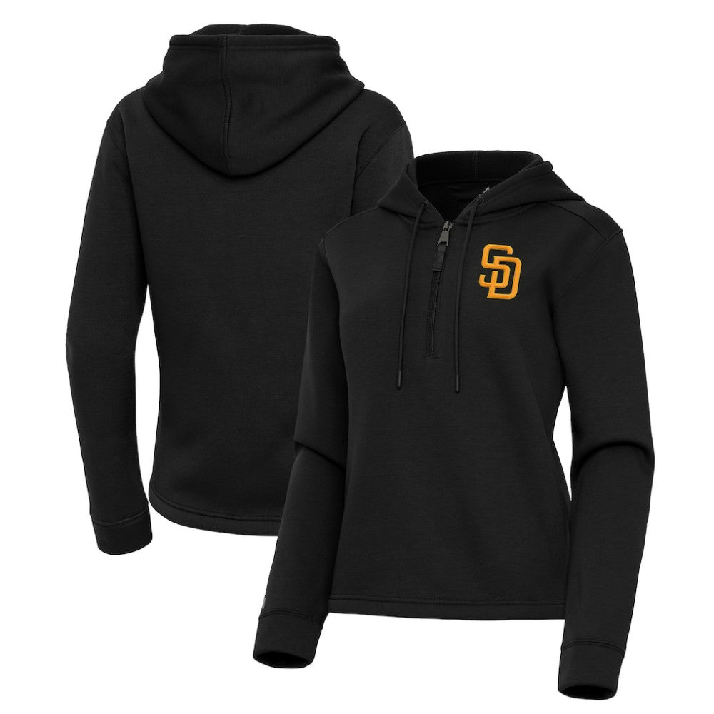 San Diego Padres Antigua Women's Contemporary Quarter-Zip Hoodie | MLB US