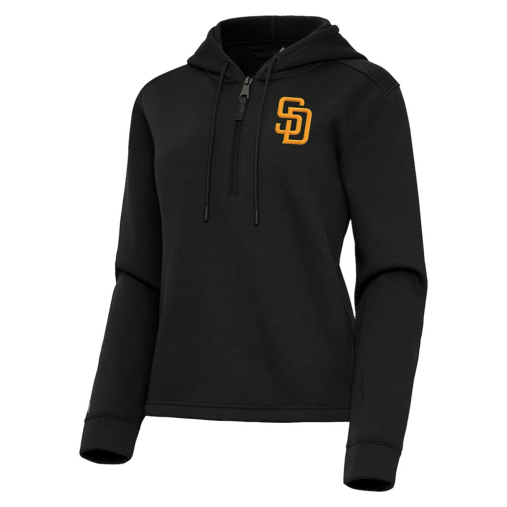 San Diego Padres Antigua Women's Contemporary Quarter-Zip Hoodie | MLB US