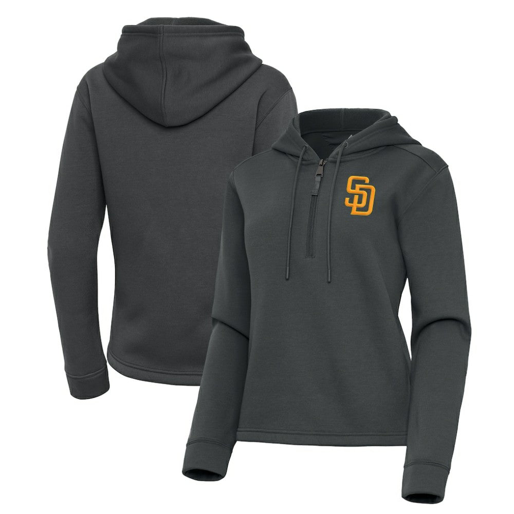 San Diego Padres Antigua Women's Contemporary Quarter-Zip Hoodie | MLB US