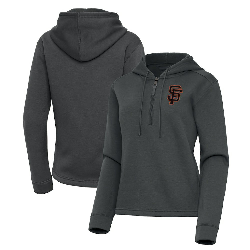 San Francisco Giants Antigua Women's Contemporary Quarter-Zip Hoodie | MLB On Sale