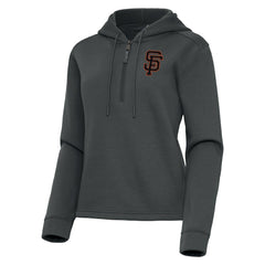 San Francisco Giants Antigua Women's Contemporary Quarter-Zip Hoodie | MLB On Sale