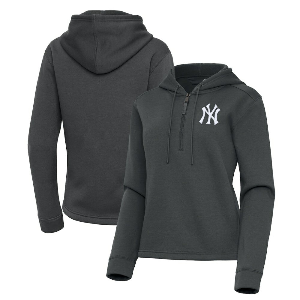 New York Yankees Antigua Women's Contemporary Quarter-Zip Hoodie | MLB On Sale