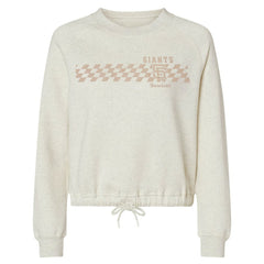San Francisco Giants Soft as a Grape Women's Tonal Checkered Sweatshirt | MLB Outlet