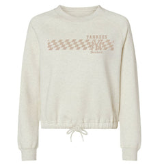 New York Yankees Soft as a Grape Women's Tonal Checkered Sweatshirt | MLB Sale