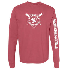 Washington Nationals Soft as a Grape Women's Pigment Dye Long Sleeve T-Shirt | MLB On Sale