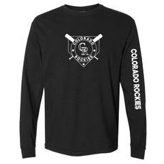 Colorado Rockies Soft as a Grape Women's Pigment Dye Long Sleeve T-Shirt | MLB Outlet