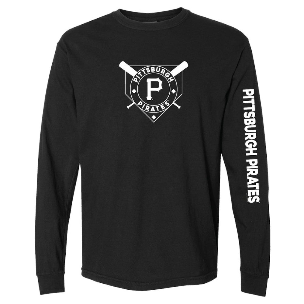 Pittsburgh Pirates Soft as a Grape Women's Pigment Dye Long Sleeve T-Shirt | MLB Online