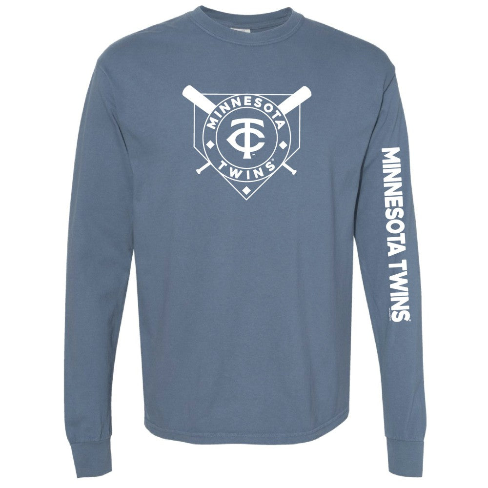 Minnesota Twins Soft as a Grape Women's Pigment Dye Long Sleeve T-Shirt | MLB Sale