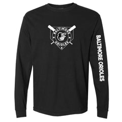 Baltimore Orioles Soft as a Grape Women's Pigment Dye Long Sleeve T-Shirt | MLB On Sale