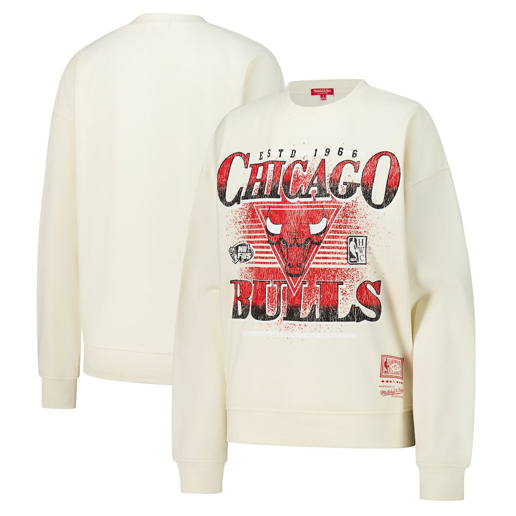 Chicago Bulls Women's Oversprayed Pullover Sweatshirt Discount