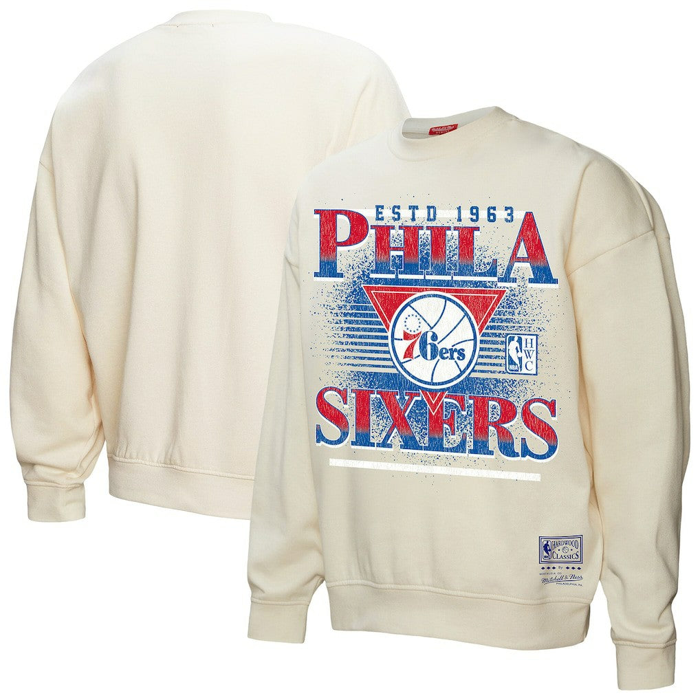 Philadelphia 76ers Women's Oversprayed Pullover Sweatshirt Discount