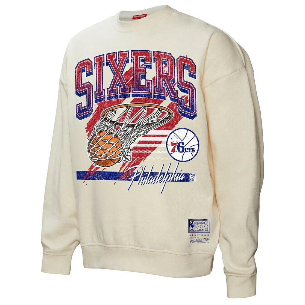 Philadelphia 76ers Women's Brush Bucket Pullover Sweatshirt For Sale