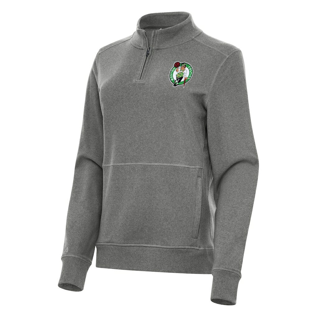 Boston Celtics Antigua Women's Crush Quarter-Zip Fleece Sweatshirt Discount
