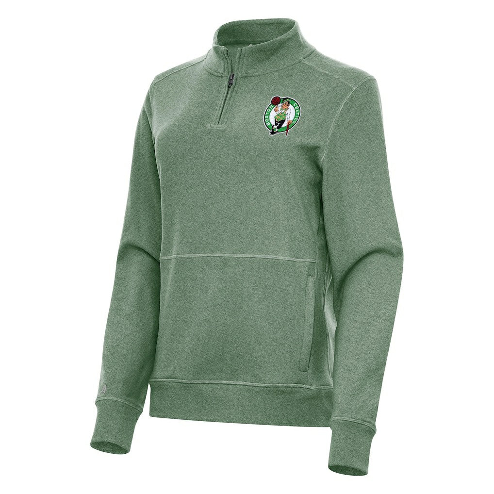Boston Celtics Antigua Women's Crush Quarter-Zip Fleece Sweatshirt Discount