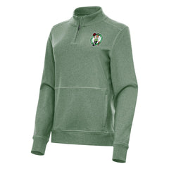 Boston Celtics Antigua Women's Crush Quarter-Zip Fleece Sweatshirt Discount